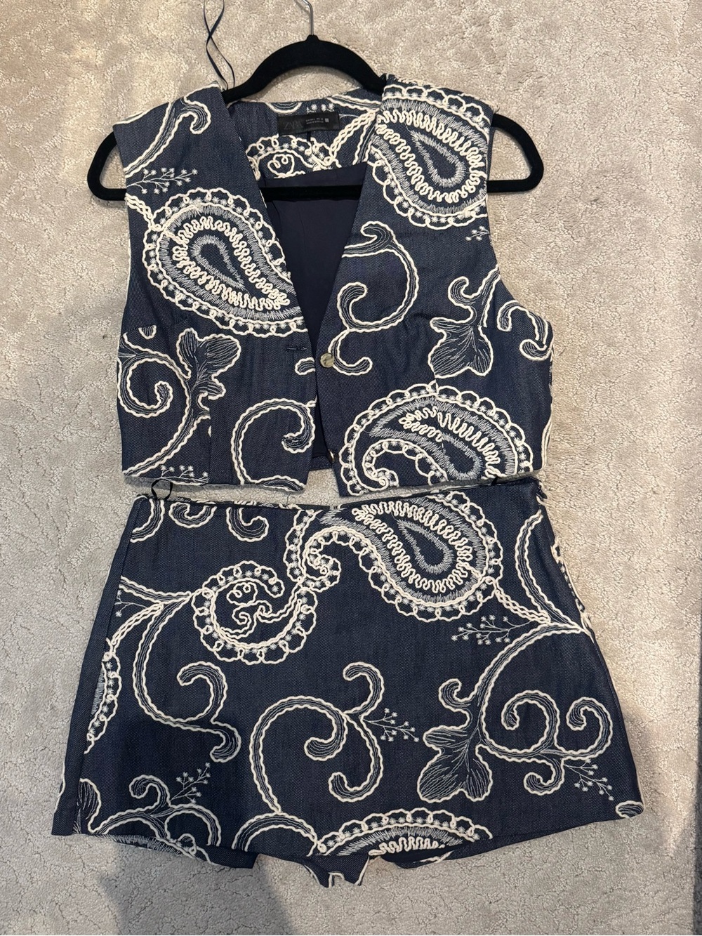 Zara Paisley Vest And Skort